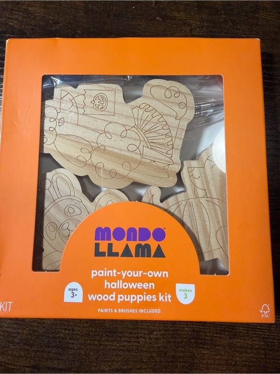 Mondo Llama Other - Mondo Llama Paint-Your-Own Halloween Wood Puppies Kit. NEW